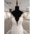 Real princess elegant wedding dress ivory guangzhou mermaid lace wedding dress